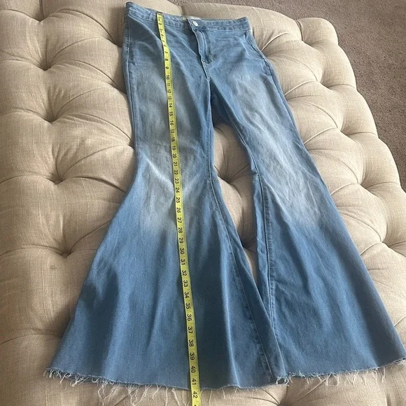 Free People Light Blue Flare Jeans - Picture 11 of 13